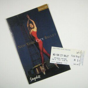 New York City Ballet Stagebill February 1997 Ticket Jock Soto Helene Dance
